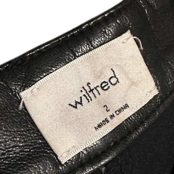 Wilfred Faux Vegan Leather Pants Black Classic Cocktail Party Festival Size 2 - Picture 11 of 11
